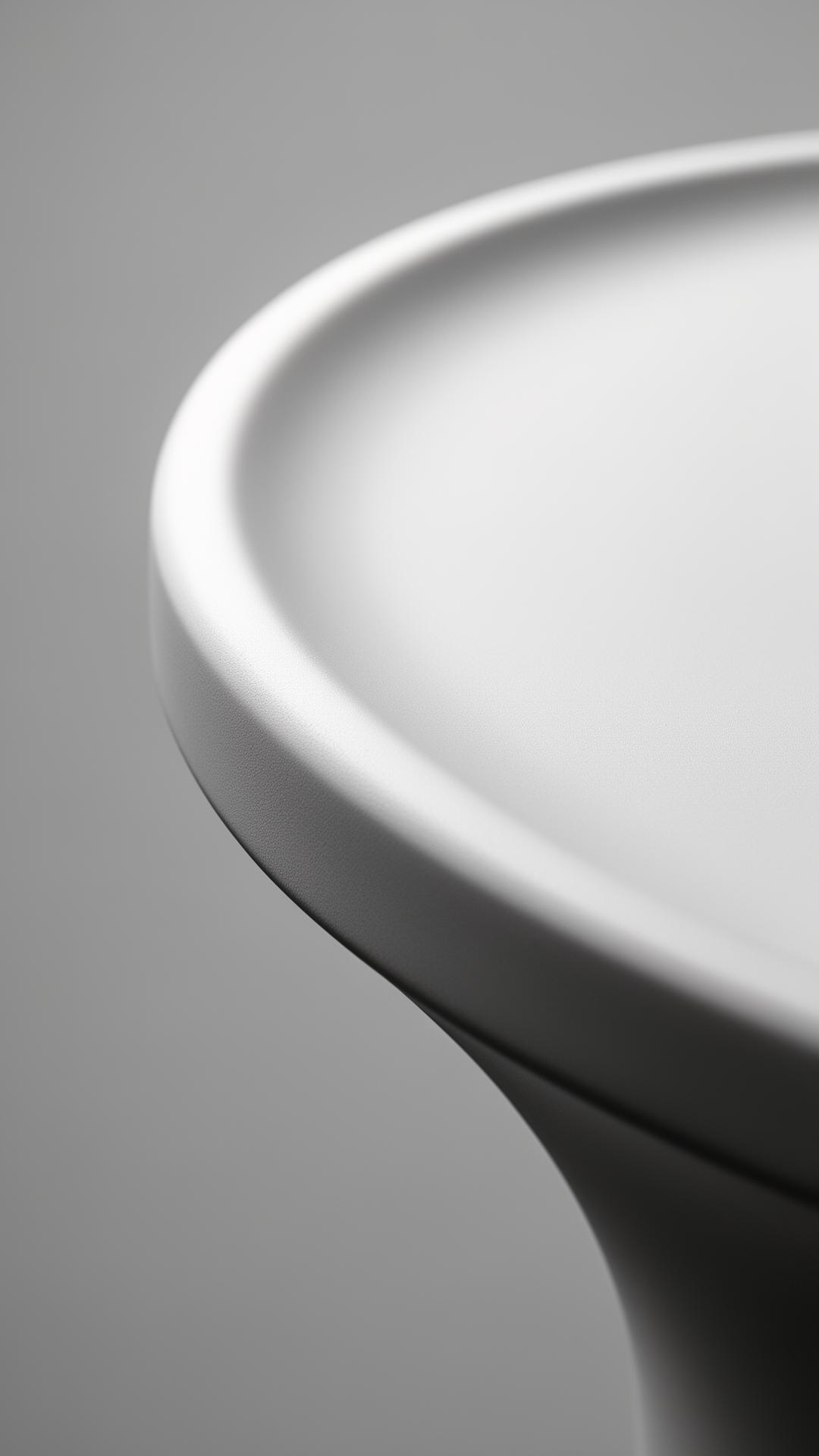 Macro detail of a thermoformed solid surface edge