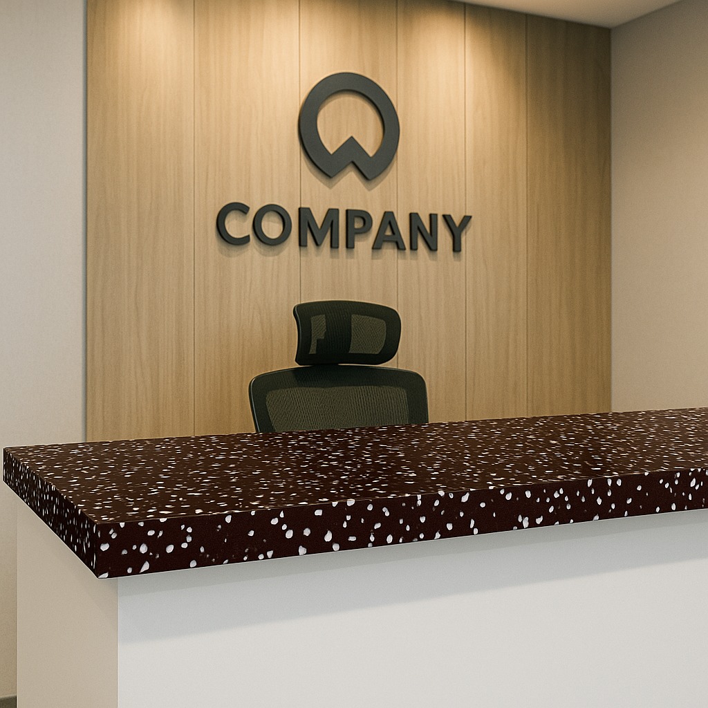 Maroon Terrazzo · Reception Counter
