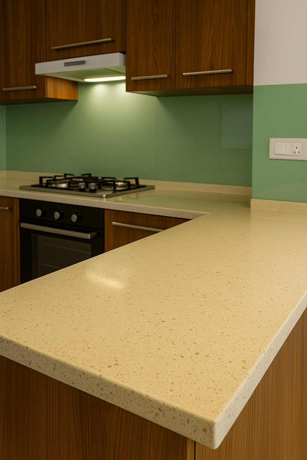 Sand Quartz · Modular Kitchen